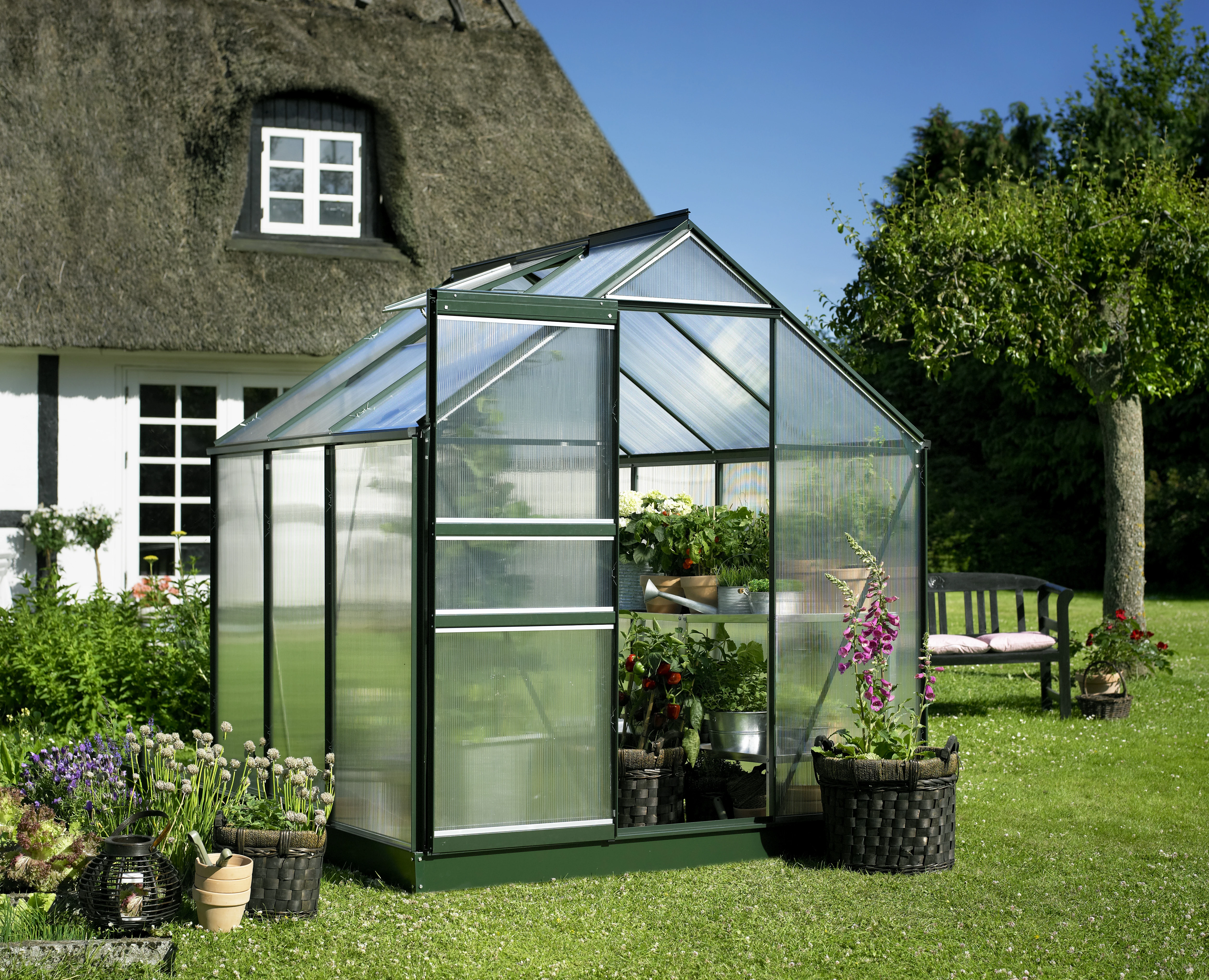 Royal Well Tuinkas Popular 66 Polycarbonaat Groen - Afbeelding 1